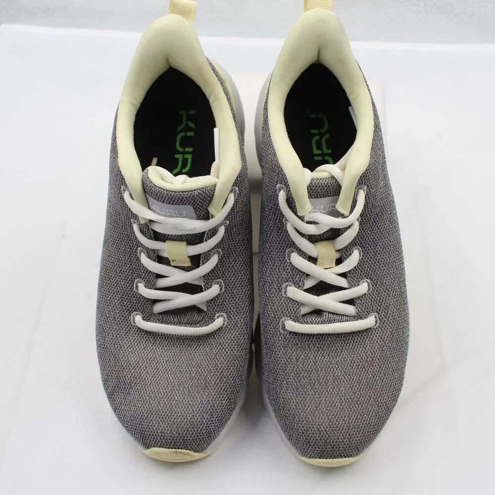 KURU Flex Via Womens 7.5 Orthopedic Walking Shoes Gray Lime